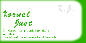 kornel just business card